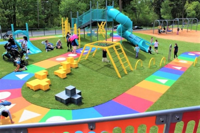 Children's Play Area and Landscaped Garden in Tulip Infra Residential Project