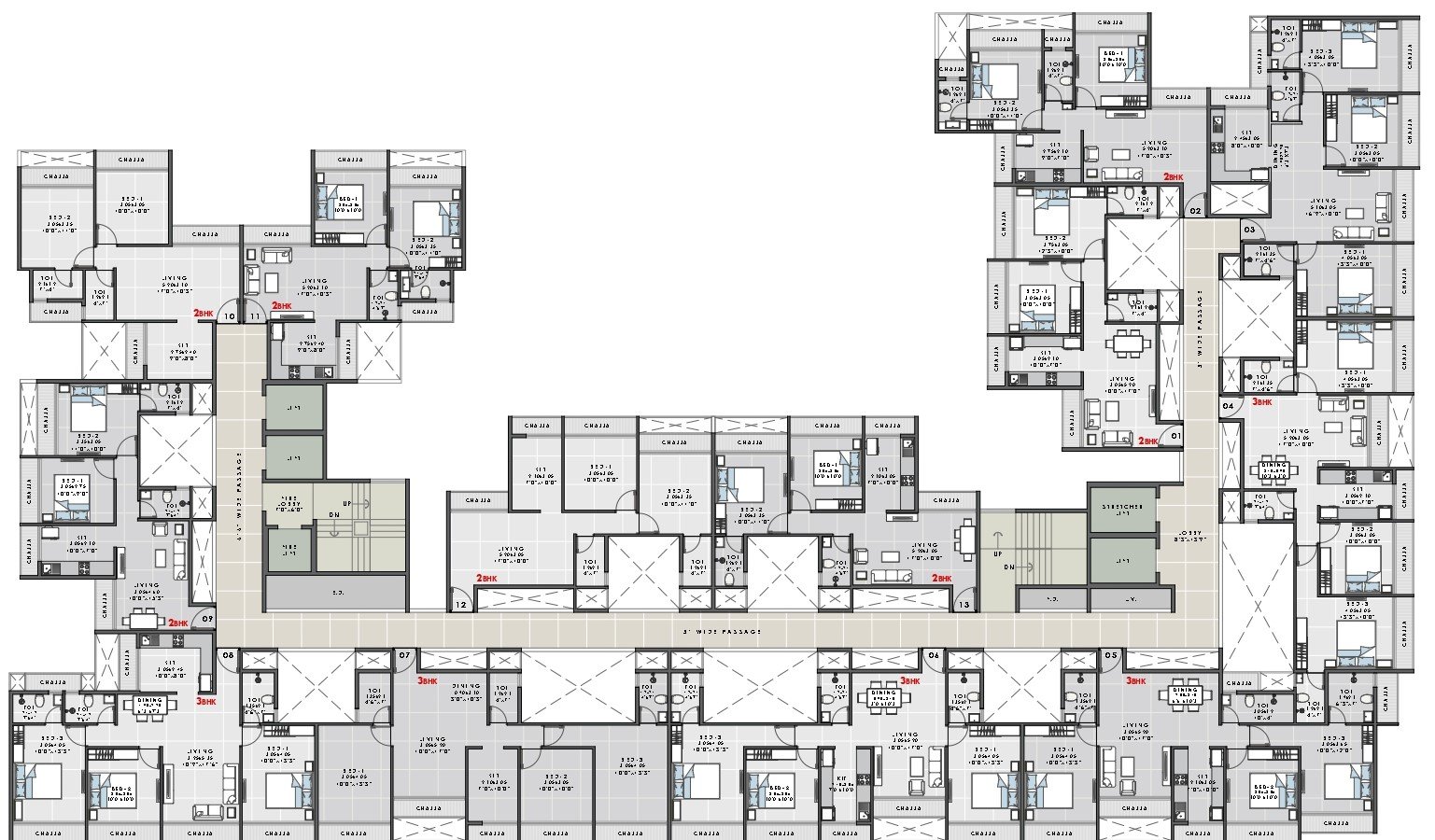 Floor Plan and Layout Design - Tulip Infra Ulwe Projects